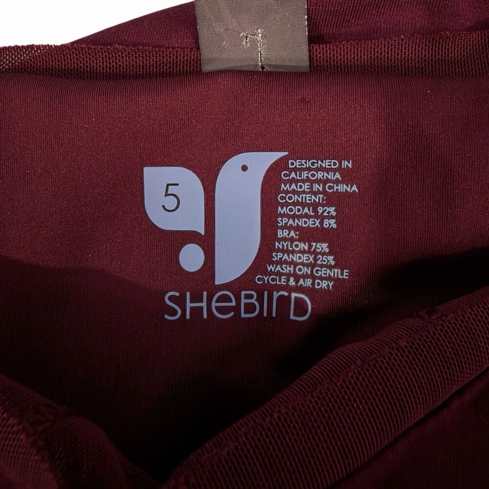 NWOT SheBird Marissa Maxi Bra Dress Dark Cherry Burgundy Wine Long Sleeve 5 M/L - Picture 11 of 12